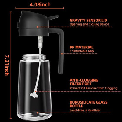 TrendPlain 16oz Oil Dispenser Bottle for Kitchen