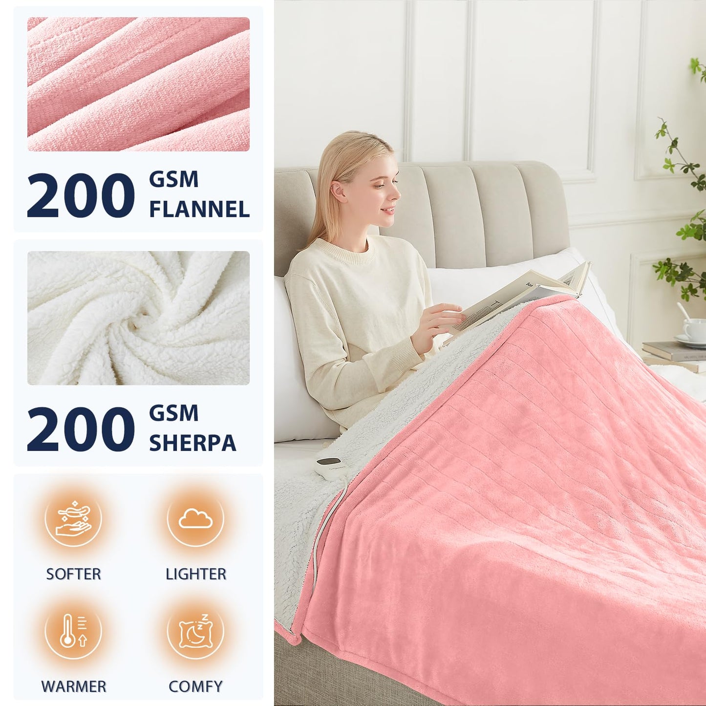 Homemate Heated Blanket Electric Throw