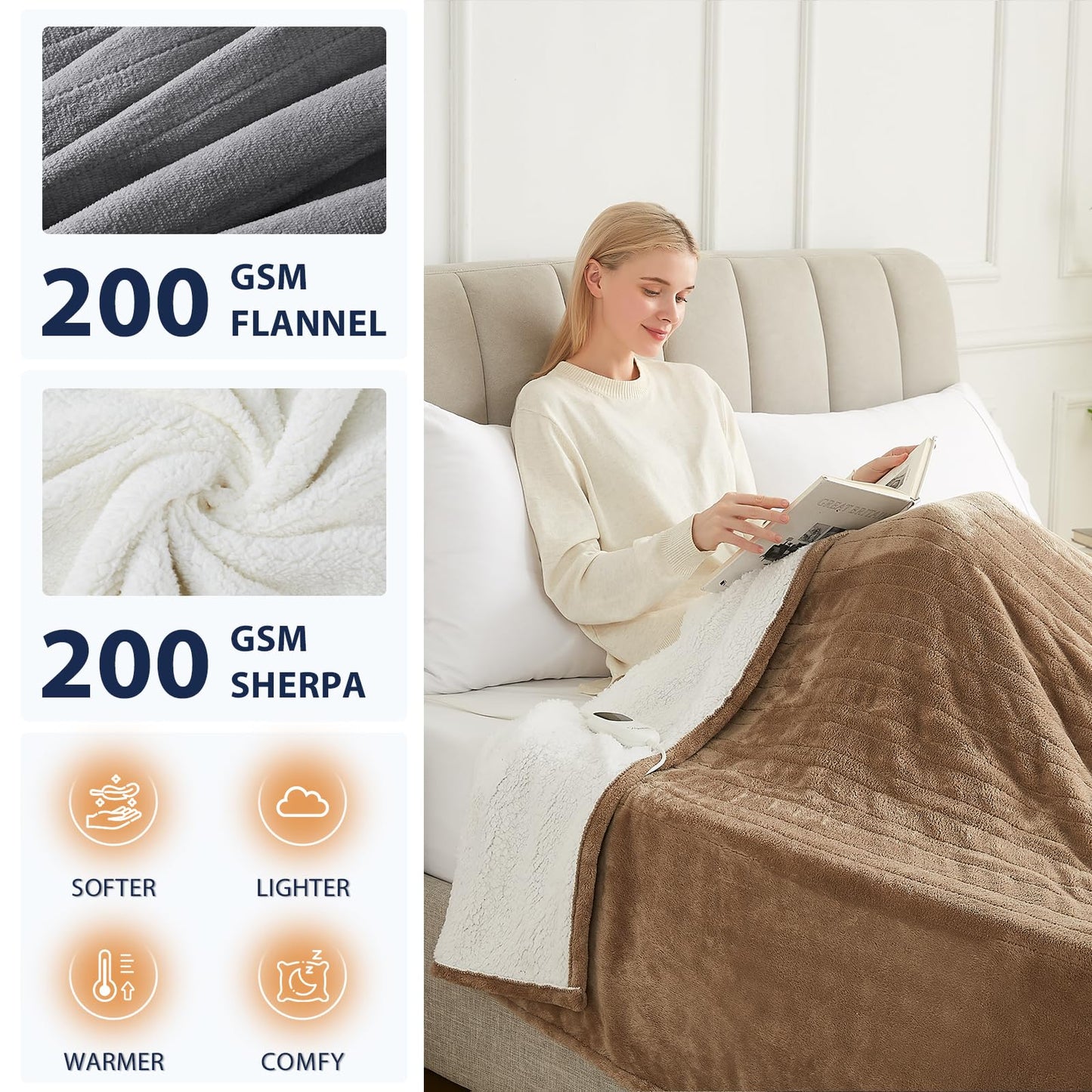 Homemate Heated Blanket Electric Throw