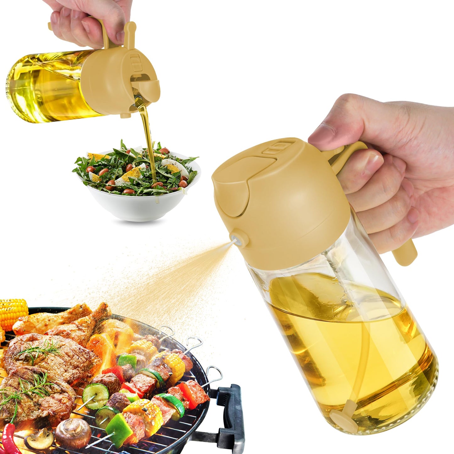 TrendPlain 16oz Oil Dispenser Bottle for Kitchen